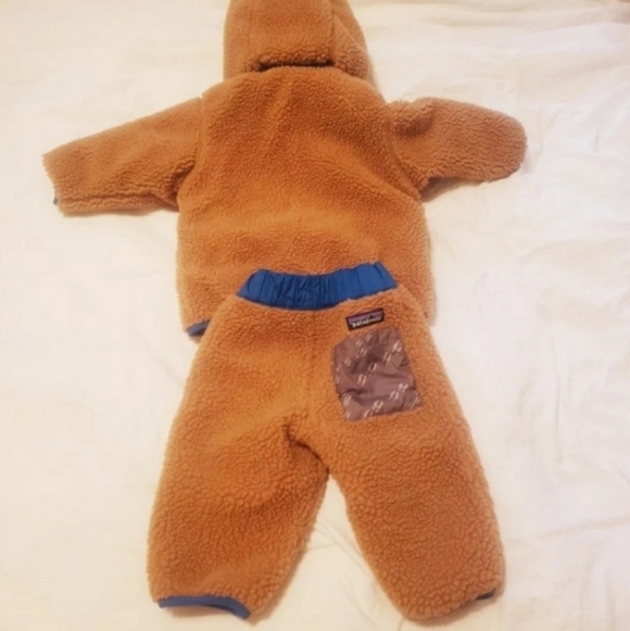 Patagonia Reversible Tribbles Jacket Pants Baby Boy 3-6m Infant Winter Snow Puff - Picture 6 of 7